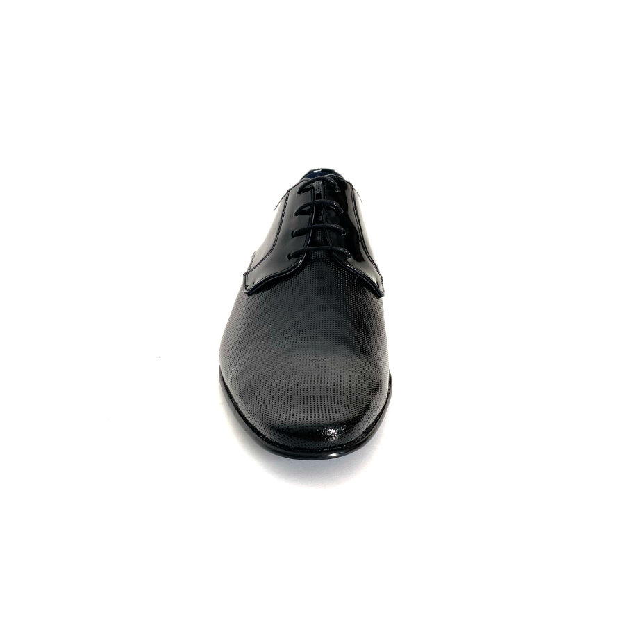 Zapatos blucher de hombre en piel charol negro: imagen 4
