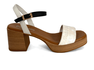 Sandalias de plataforma para mujer en piel blanco