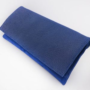 Bolso cartera mujer en piel ante azul