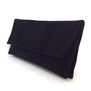 Bolso cartera de mujer en piel ante negro