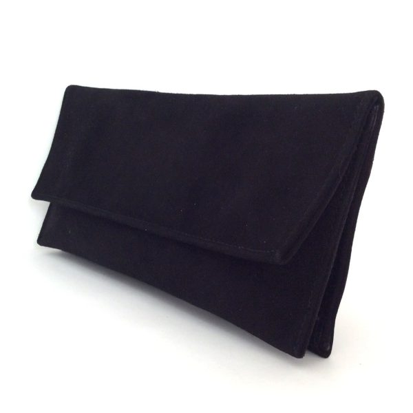 Bolso cartera de mujer en piel ante negro