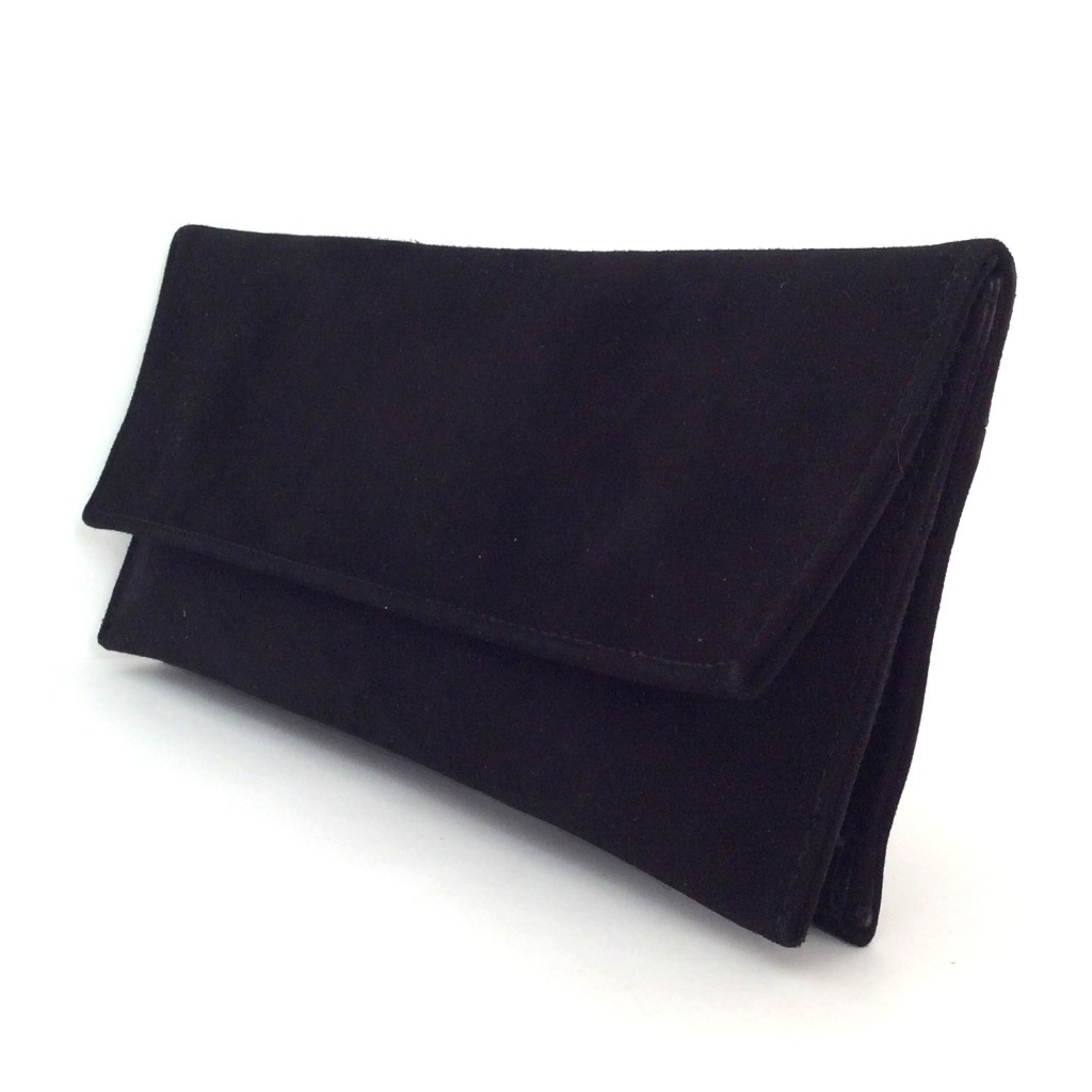 Bolso cartera de mujer en piel ante negro: imagen 2