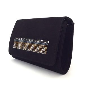 Bolso cartera mujer en piel ante negro