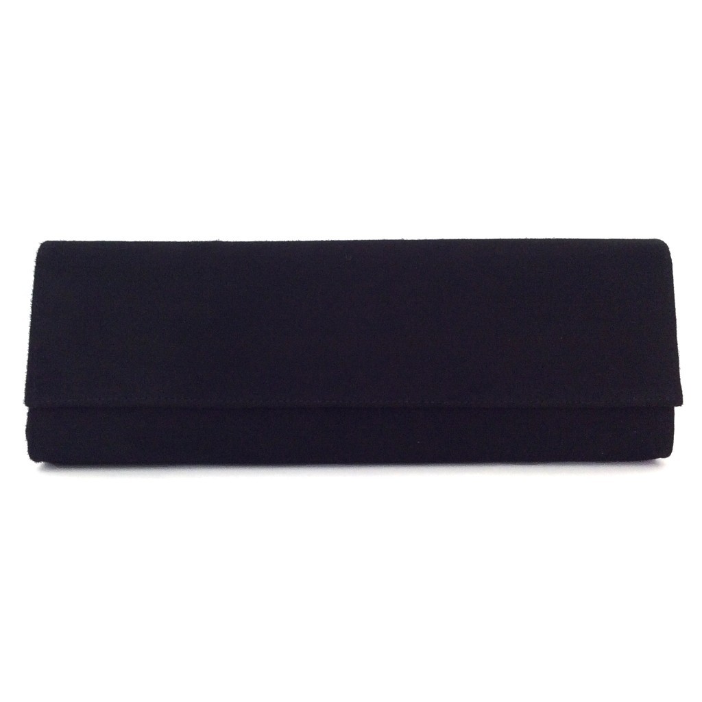 Bolso cartera de mujer en piel ante negro: imagen 1