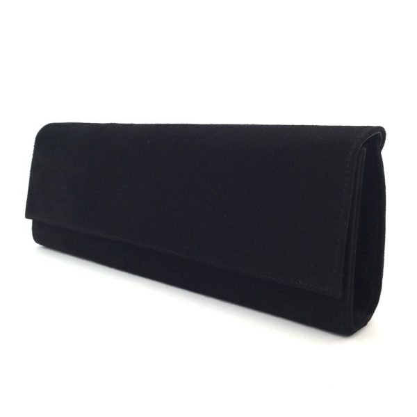 Bolso cartera de mujer en piel ante negro