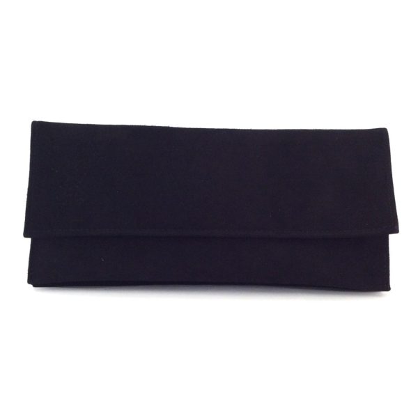 Bolso cartera de mujer en piel ante negro