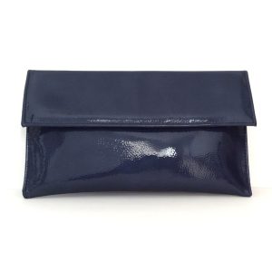 Bolso cartera mujer en piel charol marino