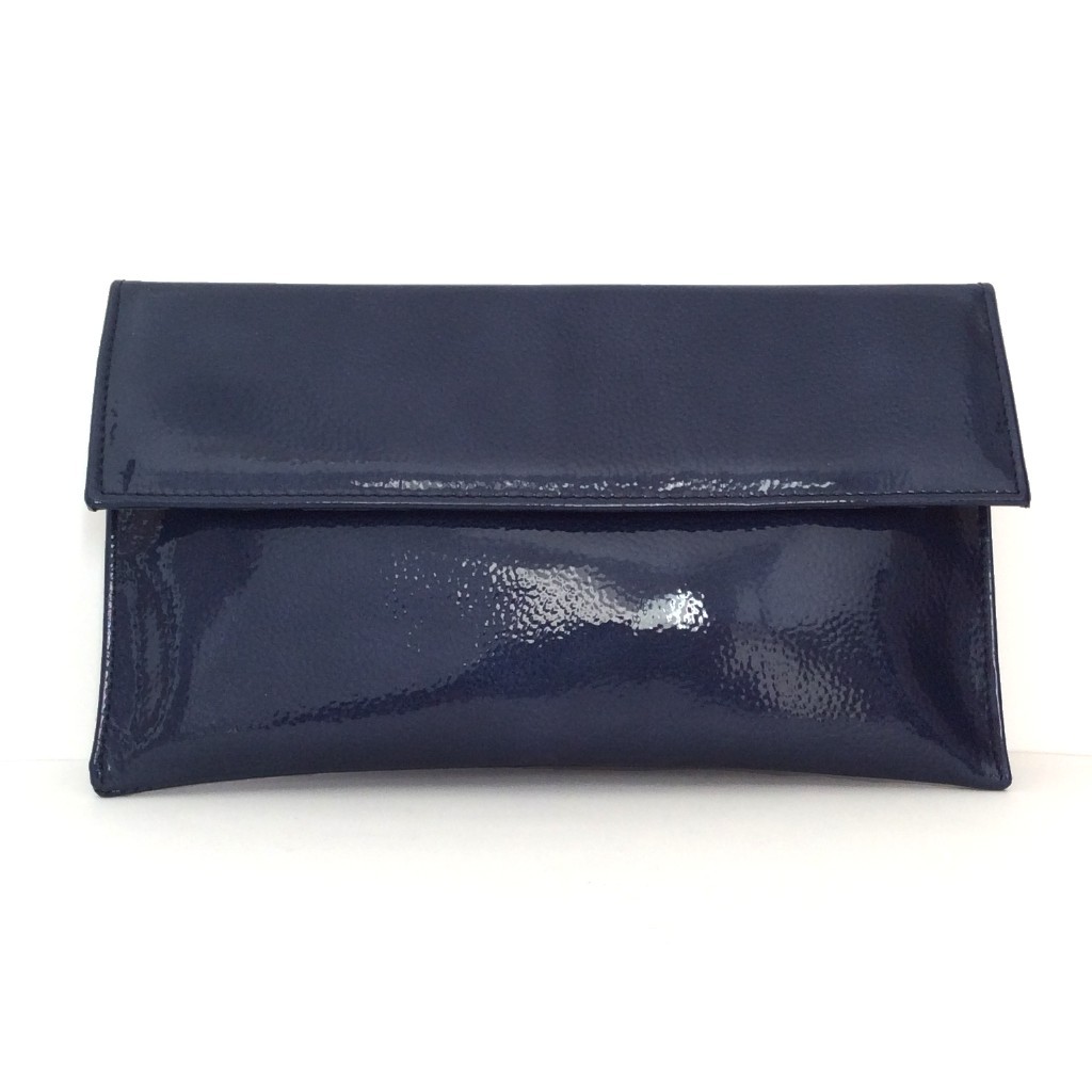 Bolso cartera mujer en piel charol marino: imagen 1