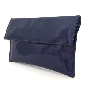 Bolso cartera mujer en piel charol marino