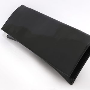 Bolso cartera mujer en piel charol negro