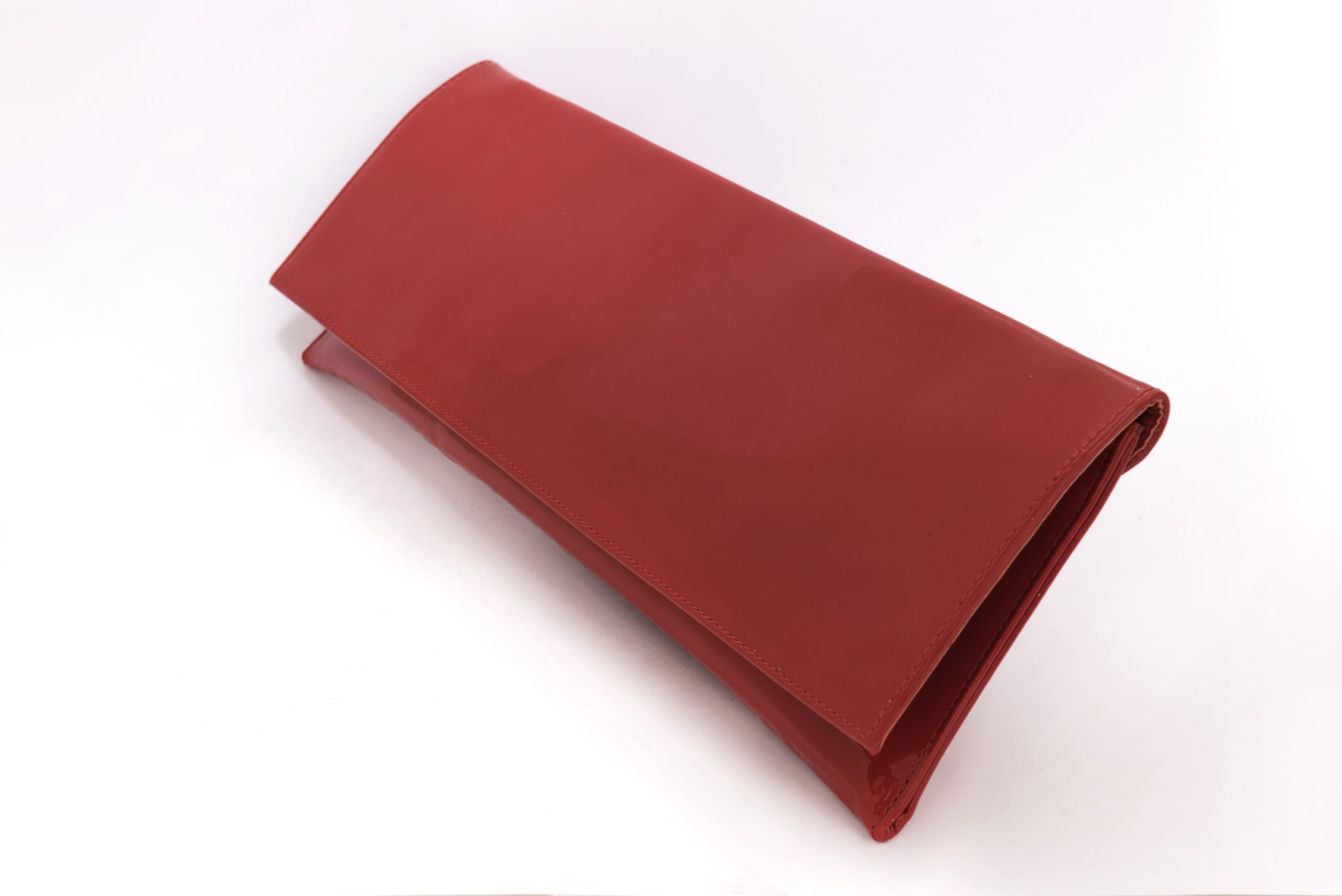 Bolso cartera de mujer en piel charol rojo: imagen 2