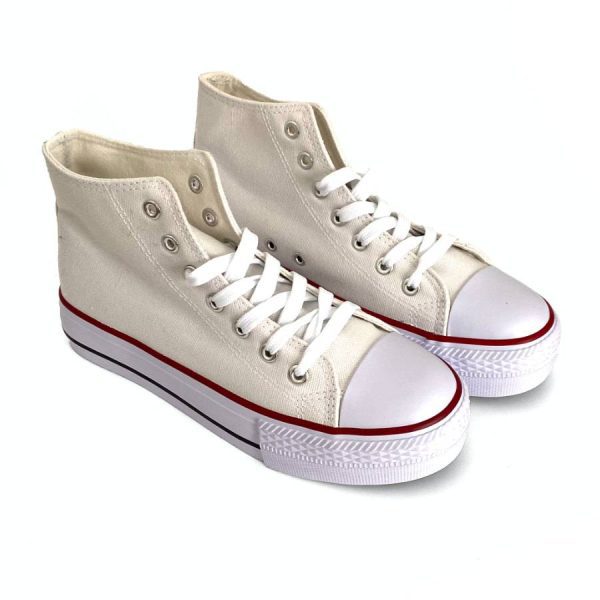 Botines deportivos blancos para mujer