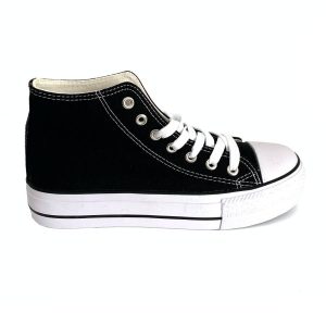 Botines deportivos negros para mujer