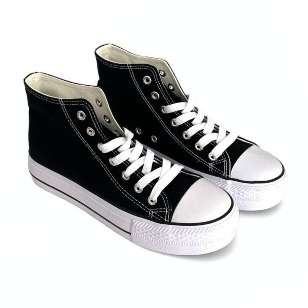 Botines deportivos negros para mujer