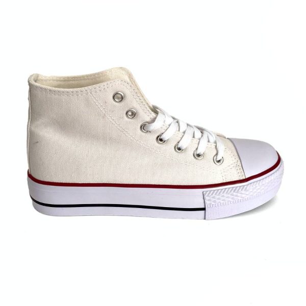 Botines deportivos blancos para mujer