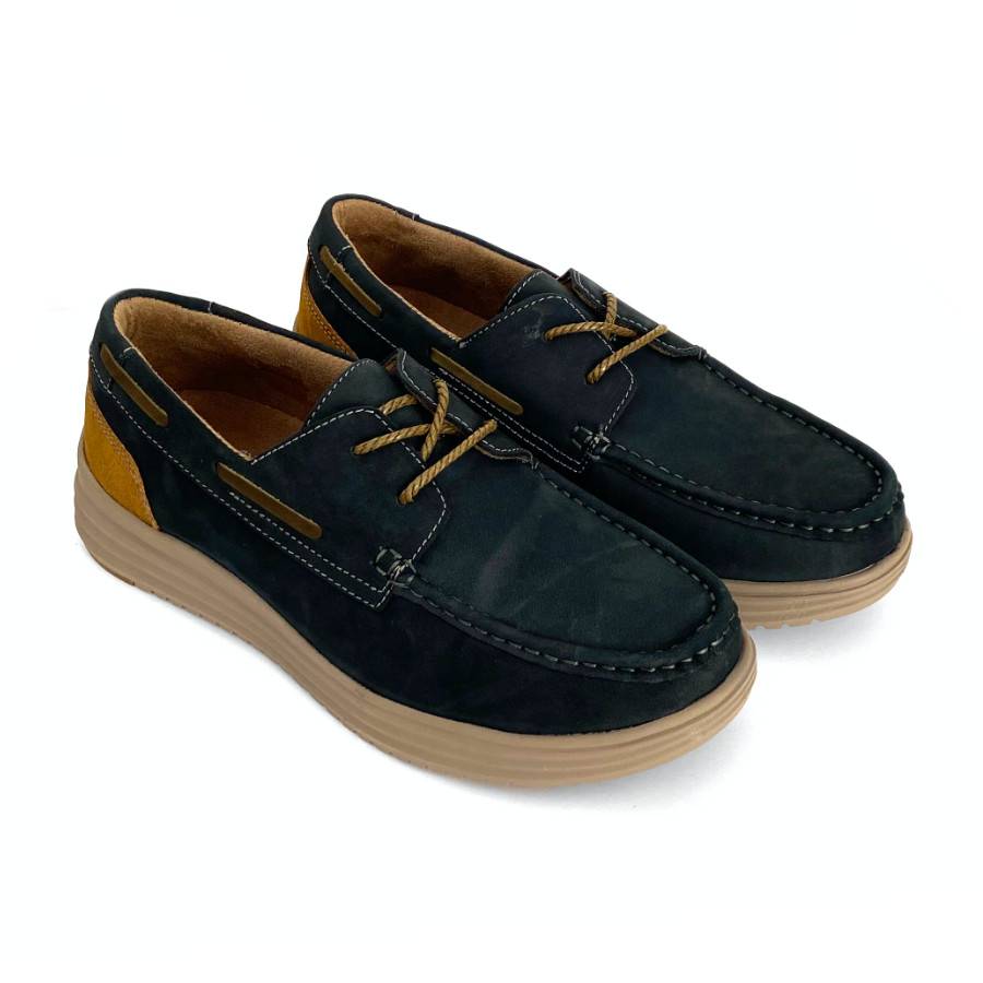 Náutico de hombre en piel nobuk marino: imagen 2