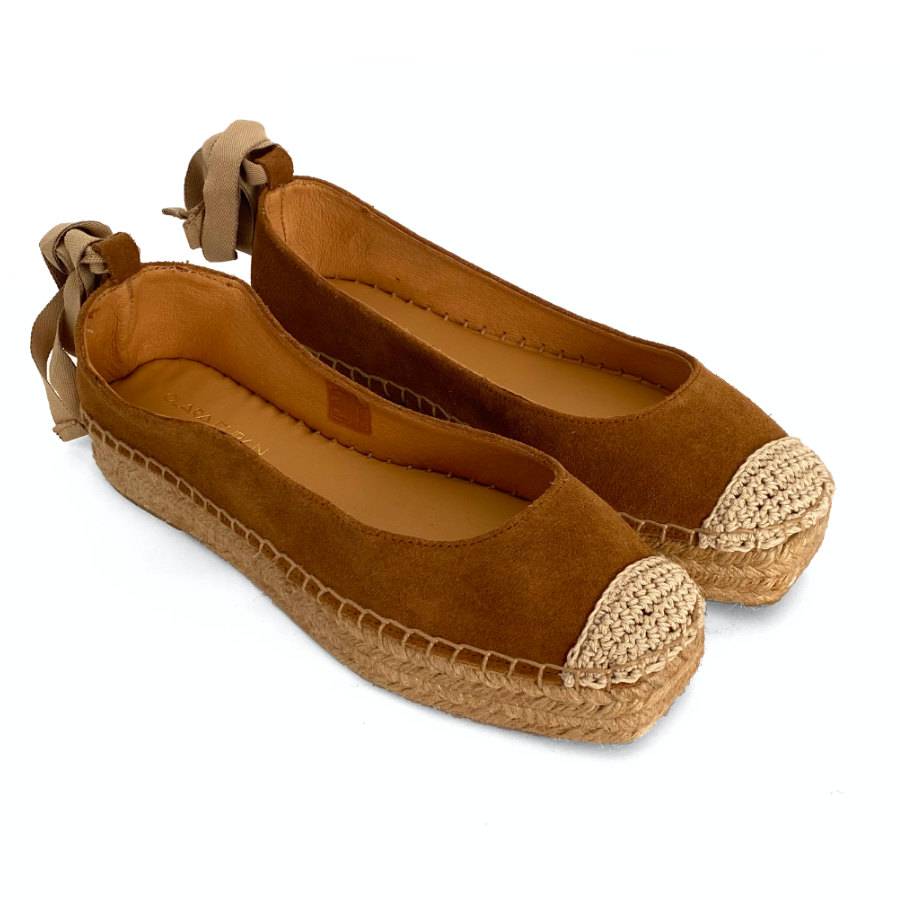 Salón de mujer en piel cuero con yute plano doble: imagen 2