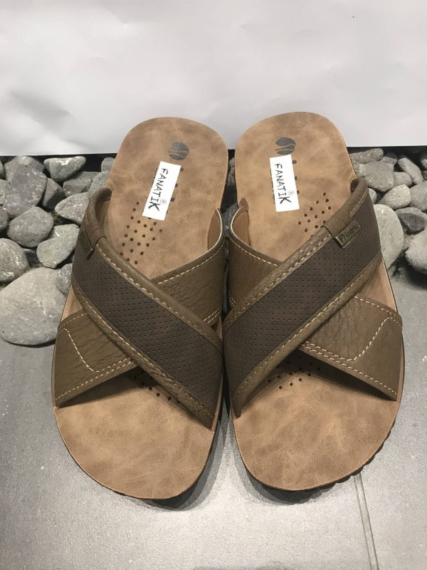 Sandalias de hombre veganas marrón