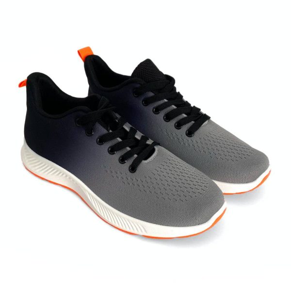 Zapatillas deportivas de hombre gris degradado negro