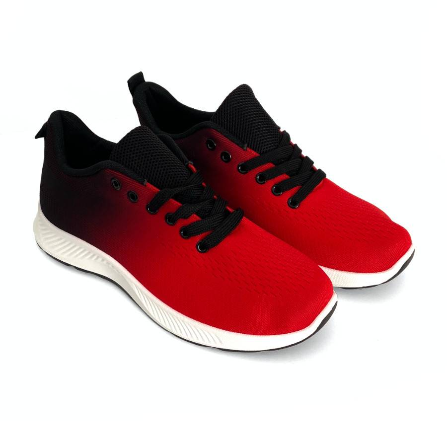 Zapatillas deportivas de hombre rojo degradado negro: imagen 2