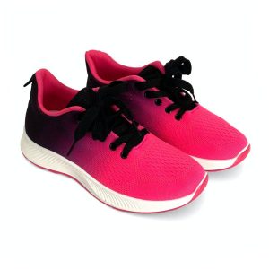 Zapatillas deportivas de mujer fucsia y negro