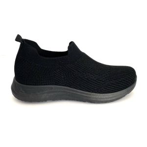 Zapatillas deportivas ligeras negras para mujer
