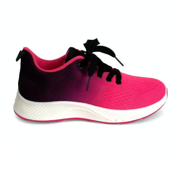 Zapatillas deportivas de mujer fucsia y negro