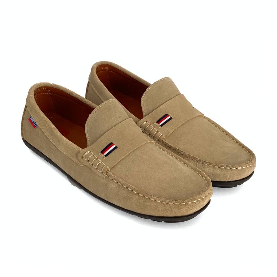 Mocasín de hombre en piel serraje beige: imagen 2
