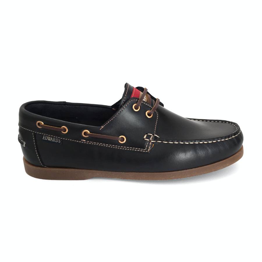 Zapato náutico para hombre en piel marino: imagen 2