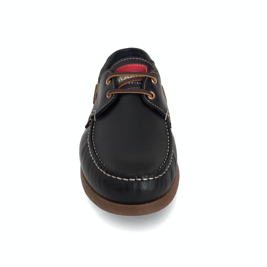 Zapato náutico para hombre en piel marino: imagen 3