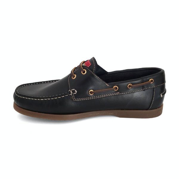 Zapato náutico para hombre en piel marino