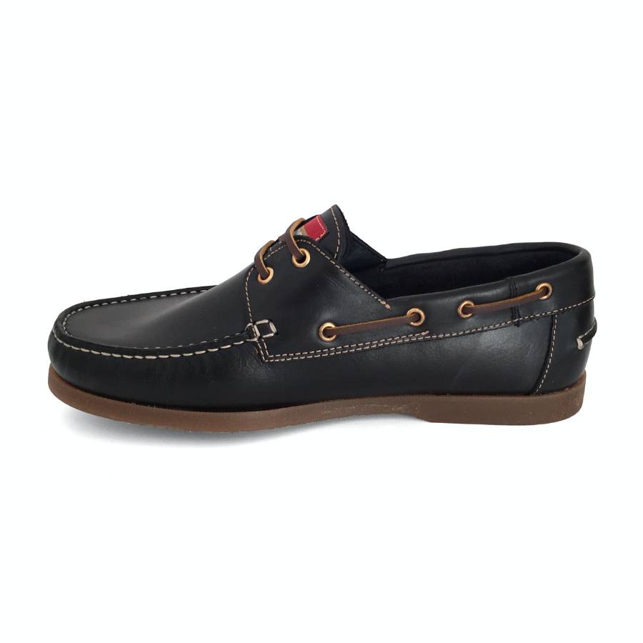Zapato náutico para hombre en piel marino: imagen 4