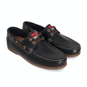 Zapato náutico para hombre en piel marino