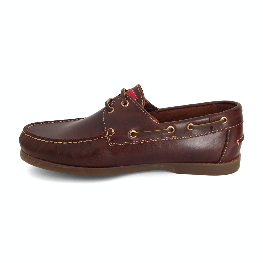 Zapatos náuticos para hombre en piel cuero: imagen 4