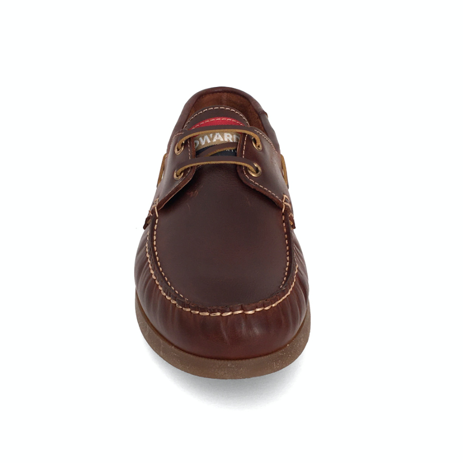 Zapatos náuticos para hombre en piel cuero: imagen 3