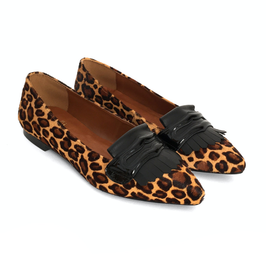 Bailarinas bajas para mujer en piel leopardo y negro: imagen 2
