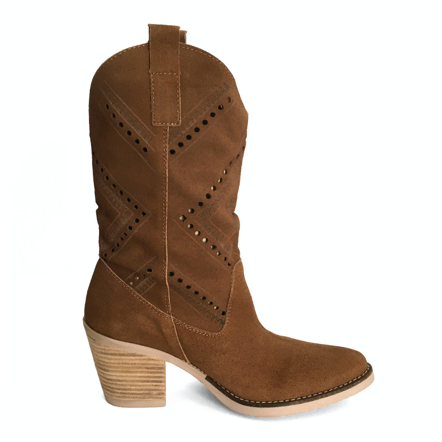 Botas cowboy para mujer en piel cuero láser: imagen 1