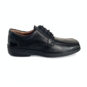 Zapatos blucher ultra confort para hombre en piel negro