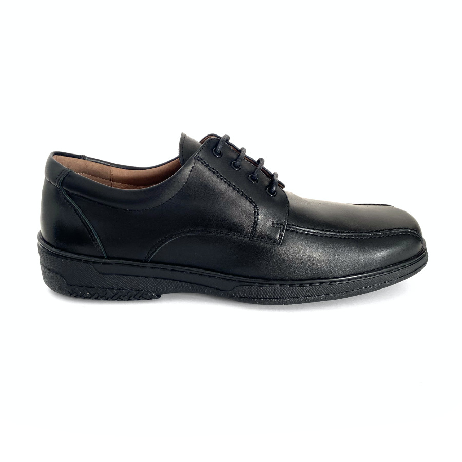 Zapatos blucher ultra confort para hombre en piel negro: imagen 1