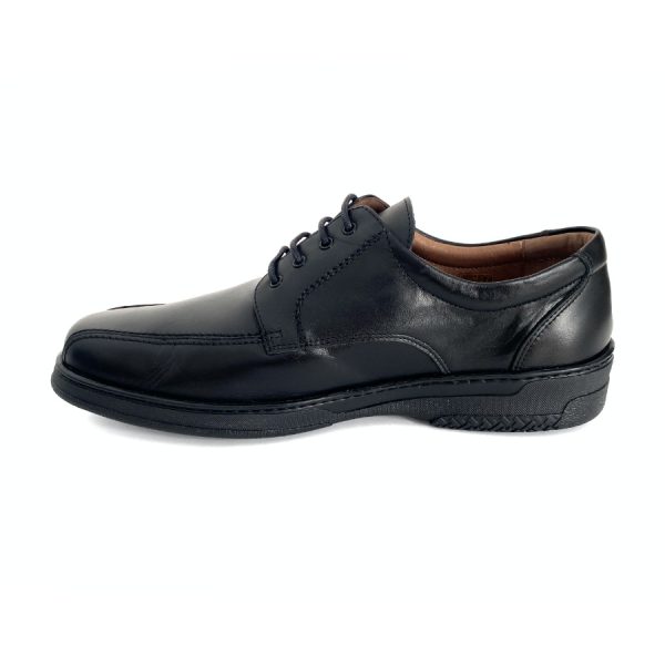 Zapatos blucher ultra confort para hombre en piel negro