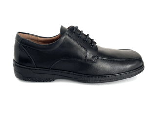 Zapatos blucher ultra confort para hombre en piel negro