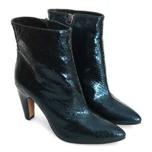 Botines para mujer en piel napa negra