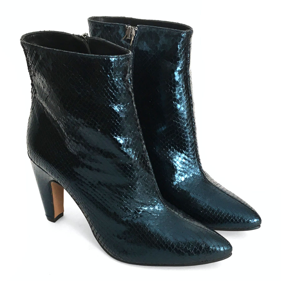 Botines para mujer en piel napa negra: imagen 2