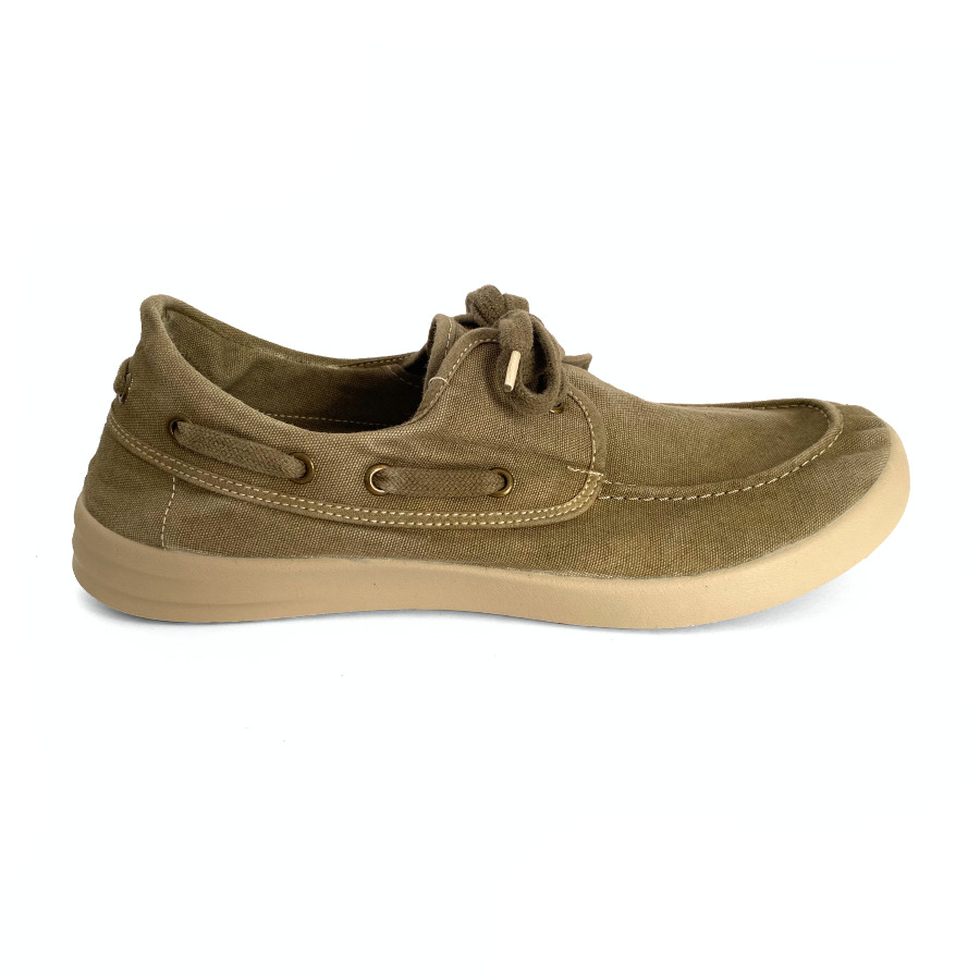 Zapatillas de hombre en lona de algodón kaki: imagen 1