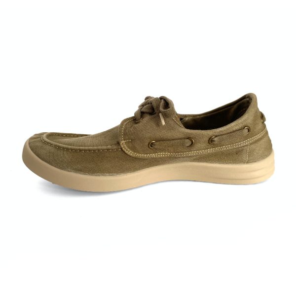 Zapatillas de hombre en lona de algodón kaki