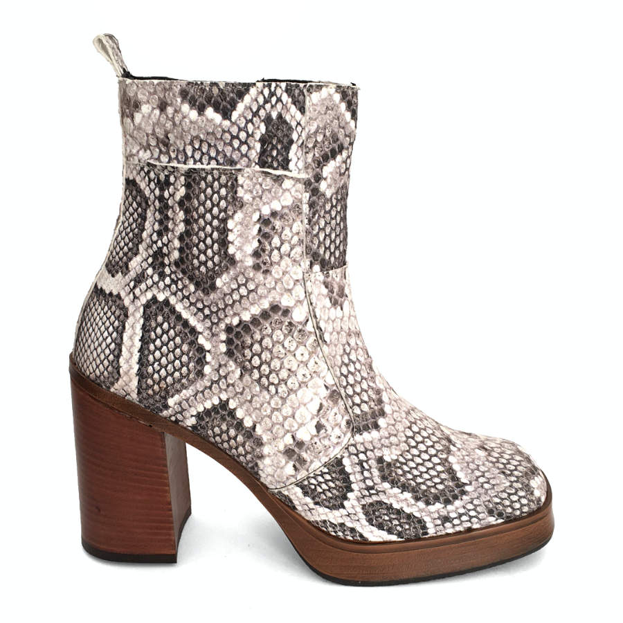 Botas con plataforma para mujer en piel boa hielo: imagen 1