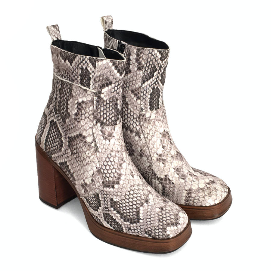 Botas con plataforma para mujer en piel boa hielo: imagen 2