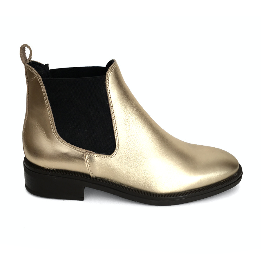Botines chelsea para mujer en piel metal cava: imagen 1