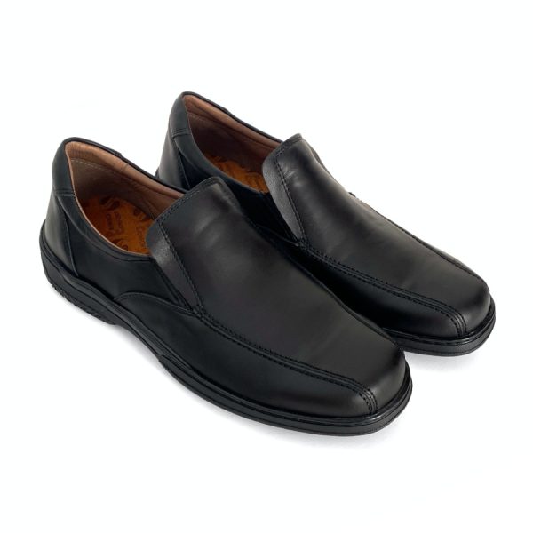 Zapatos ultra confort para hombre en piel negro