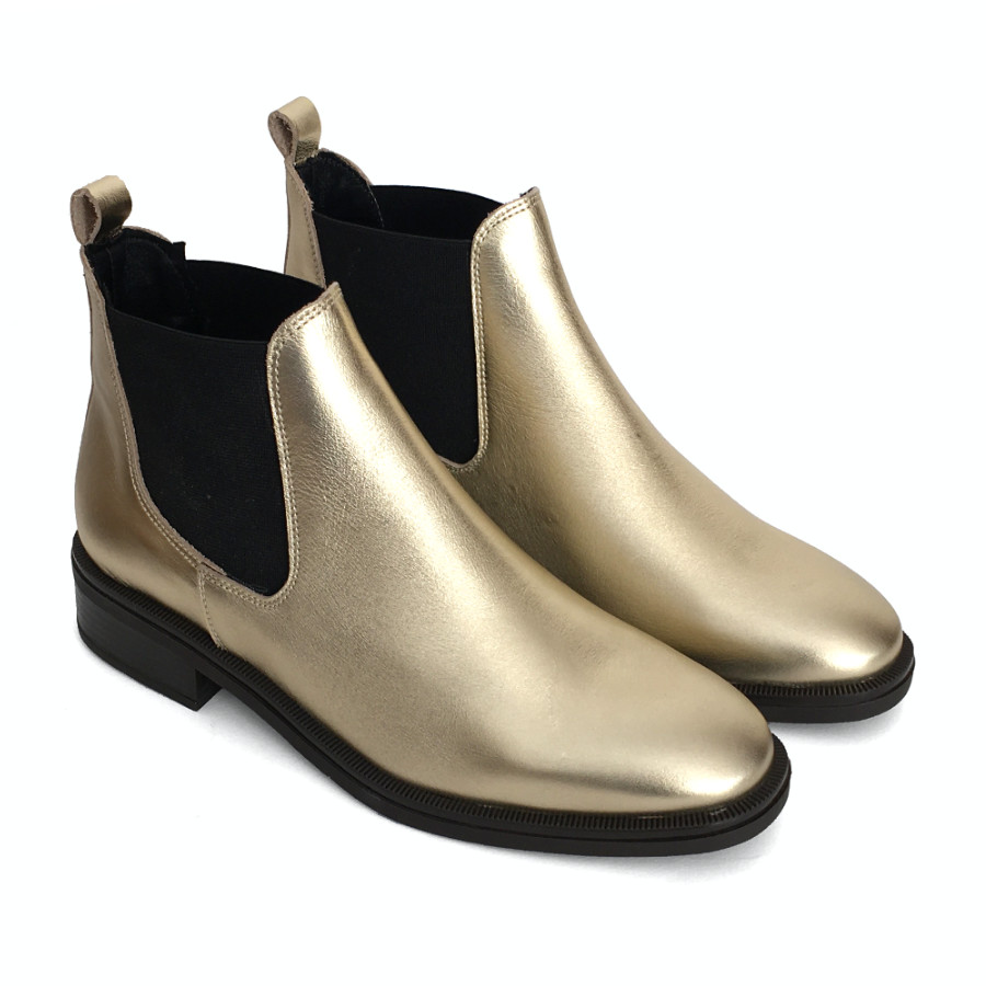 Botines chelsea para mujer en piel metal cava: imagen 2